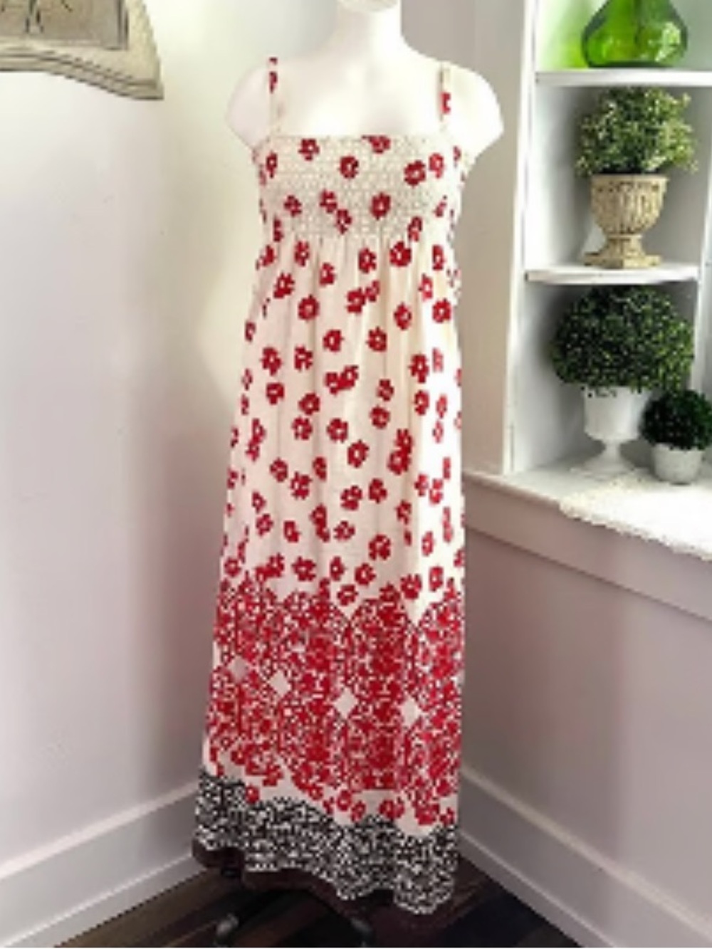 Roxy - Vintage Full Length Boho Floral Print Maxi - XL